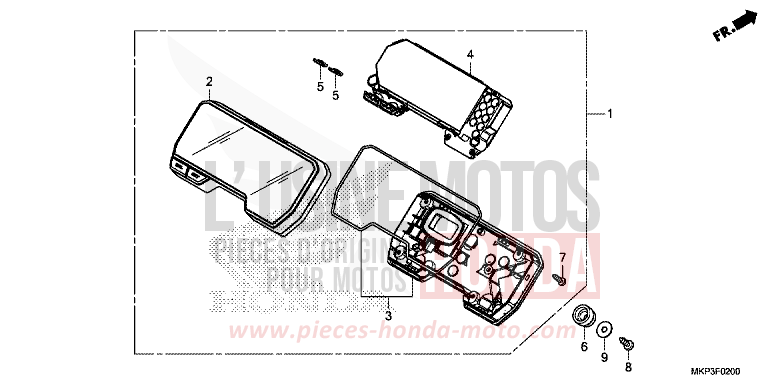 METER for CBR500R GRAND PRIX RED (R380) from 2019