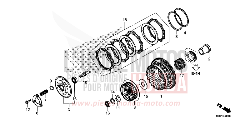 CLUTCH for CBR500R MAT AXIS GRAY METALLIC (NH303) from 2019