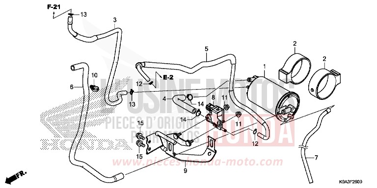 CANISTER for CBF300NA MAT CRYPTON SILVER MATALLIC (NHA40) from 2018