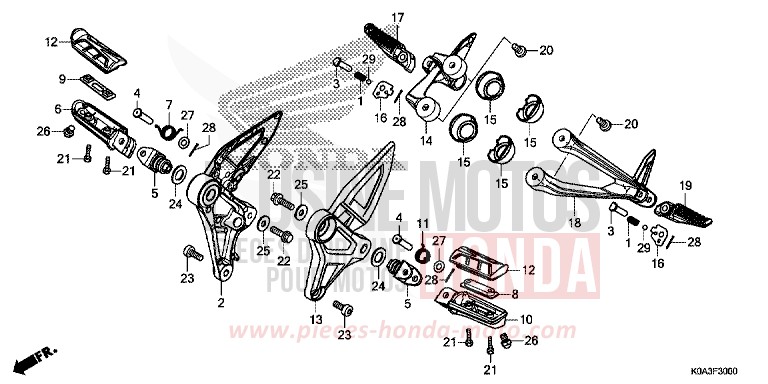 STEP for CBF300NA MAT CRYPTON SILVER MATALLIC (NHA40) from 2018
