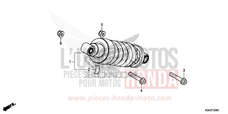 REAR CUSHION for CBF300NA MAT CRYPTON SILVER MATALLIC (NHA40) from 2018