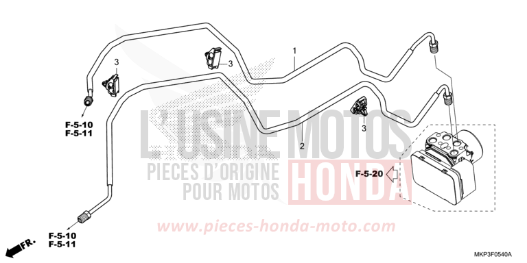 BRAKE PIPE for CBR500R MAT AXIS GRAY METALLIC (NH303) from 2019