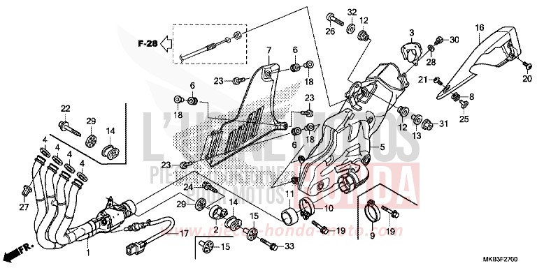 EXHAUST MUFFLER for CBR1000SP VIBRANT ORANGE (YR250X) from 2015