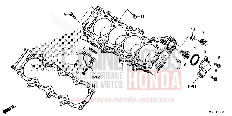 CILINDRO per CBR1000ST GRAND PRIX RED (R380) del 2022