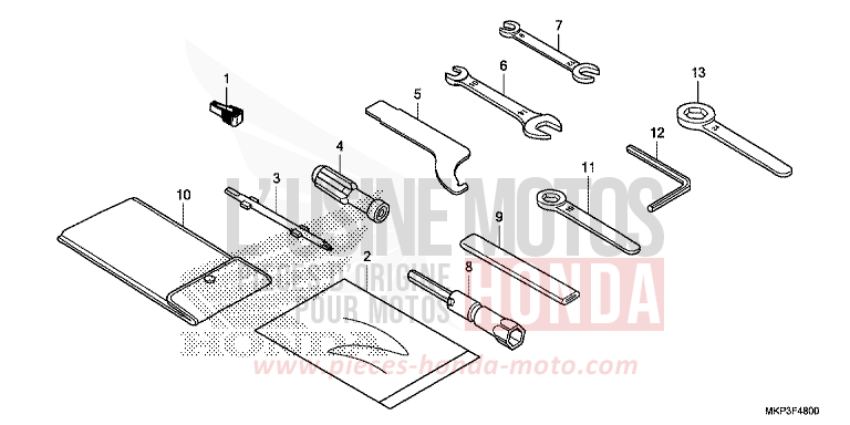 TOOLS for CBR500R MAT AXIS GRAY METALLIC (NH303) from 2019