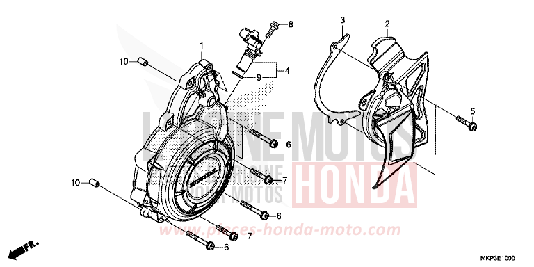 A.C. GENERATOR COVER for CBR500R PEARL METALLOID WHITE (NHA96) from 2019