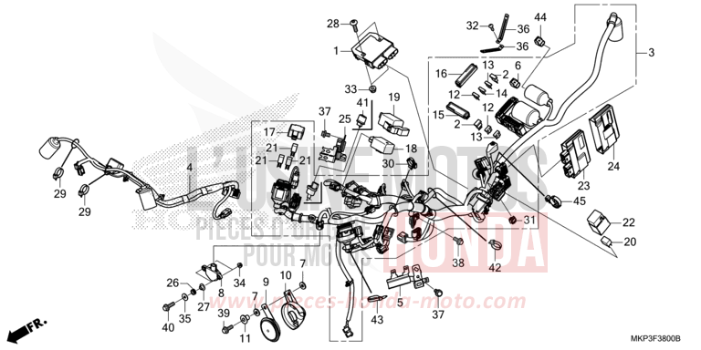 WIRE HARNESS for CBR500R PEARL METALLOID WHITE (NHA96) from 2019