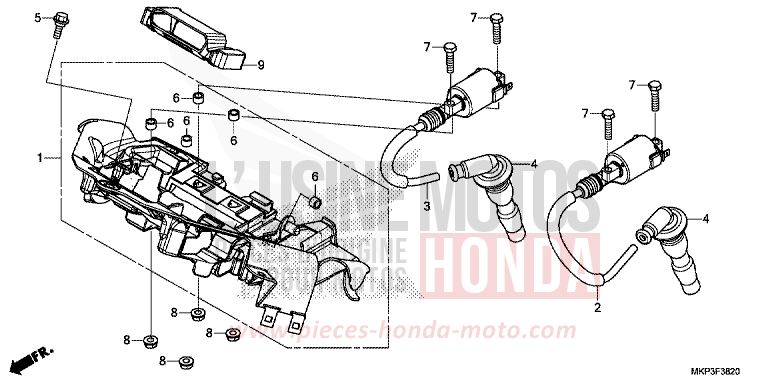 IGNITION COIL for CBR500R GRAND PRIX RED (R380) from 2021