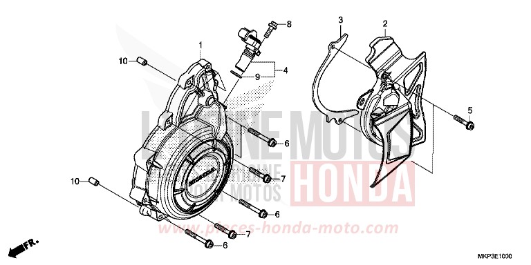 A.C. GENERATOR COVER for CBR500R GRAND PRIX RED (R380) from 2022