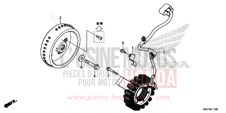 GENERATOR for CBR500R GRAND PRIX RED (R380) from 2022