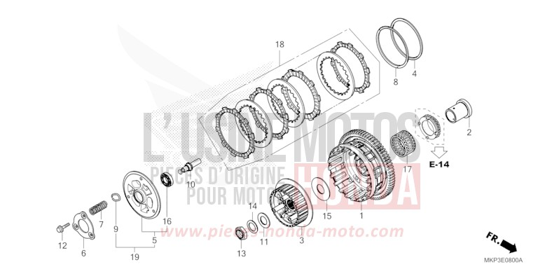CLUTCH for CBR500R MAT GUNPOWDER BLACK METALLIC (NH436) from 2022