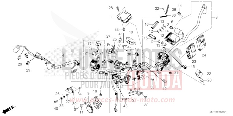 WIRE HARNESS for CBR500R MAT GUNPOWDER BLACK METALLIC (NH436) from 2022