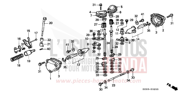 AUSLASSVENTIL for CR250R SHASTA WHITE (NH138) from 1990