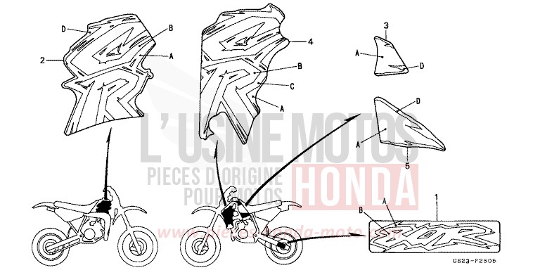 MARK (CR80RS) for CR80R NEUCLEAR RED (R177) from 1995