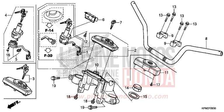 HANDLE PIPE/TOP BRIDGE for GLR1251WH PEARL TWINKLE YELLOW (Y202) from 2015