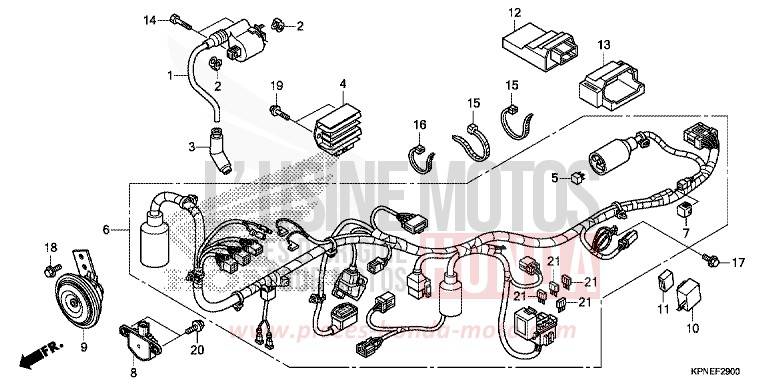 WIRE HARNESS for GLR1251WH PEARL TWINKLE YELLOW (Y202) from 2015
