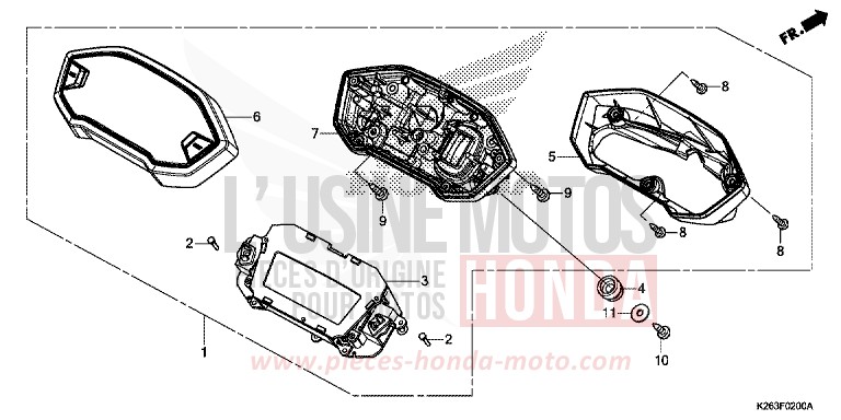 METER for MSX125 PEARL VALENTINE RED (R353) from 2013