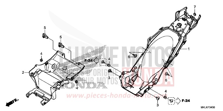 REAR FENDER for NC750S CANDY CHROMOSPHERE RED (R381) from 2019