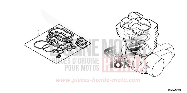 GASKET KIT A for NC750S MAT GUNPOWDER BLACK METALLIC (NH436E) from 2016