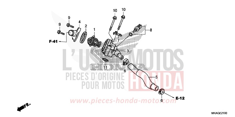 TERMOSTATO per NC750S CANDY PROMINENCE RED (R342) del 2017