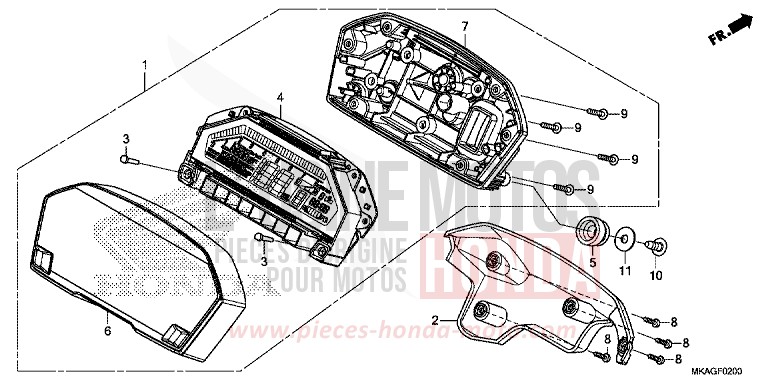 METER for NC750S CANDY PROMINENCE RED (R342) from 2017