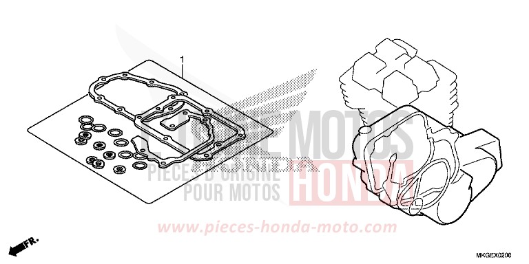 GASKET KIT B for REBEL MAT AXIS GRAY METALLIC (NH303) from 2020