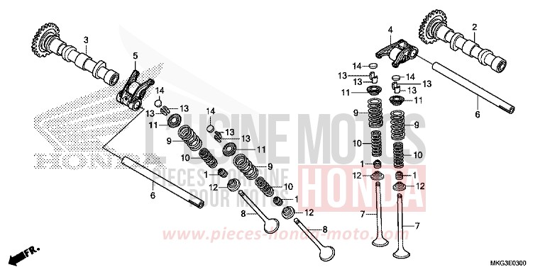 CAMSHAFT/VALVE for CMX500 GRAPHITE BLACK (NHB01) from 2017