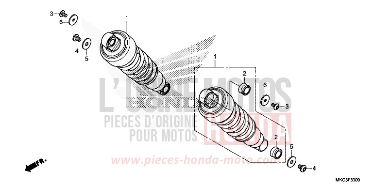 REAR CUSHION for CMX500 GRAPHITE BLACK (NHB01) from 2017