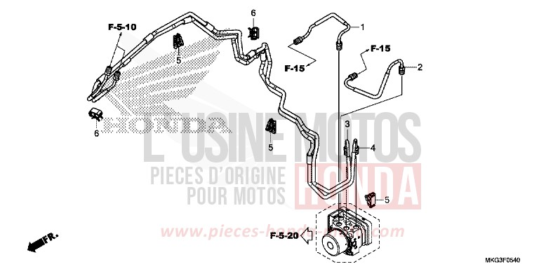 BRAKE PIPE for REBEL MAT ARMORED SILVER METALLIC (NHB89) from 2017