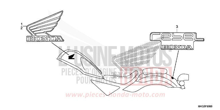 MARK for REBEL MAT ARMORED SILVER METALLIC (NHB89) from 2017