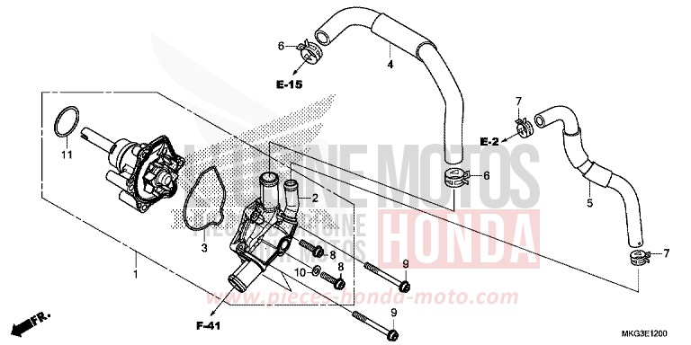 WATER PUMP for REBEL MILLENNIUM RED (R263) from 2017