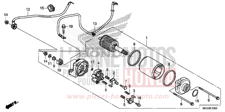 STARTER MOTOR for CMX500 MILLENNIUM RED (R263) from 2017