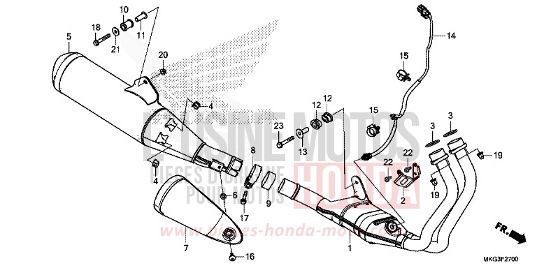 EXHAUST MUFFLER for CMX500 MILLENNIUM RED (R263) from 2017