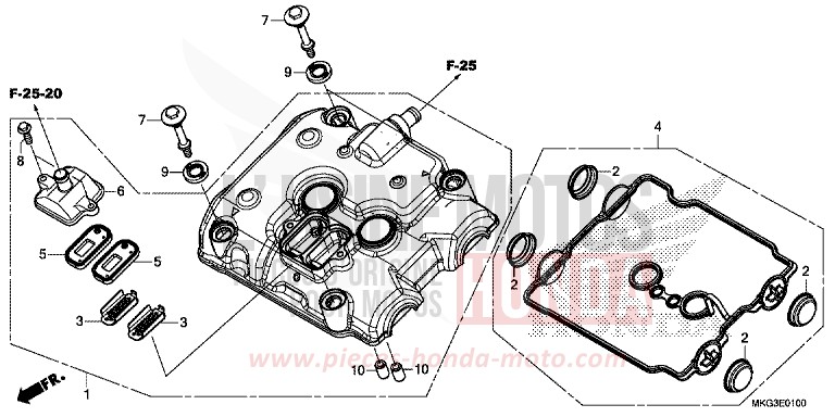 CYLINDER HEAD COVER for CMX500 GRAPHITE BLACK (NHB01) from 2019