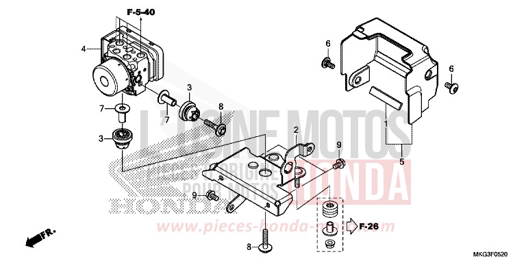 ABS MODULATOR for CMX500 GRAPHITE BLACK (NHB01) from 2019