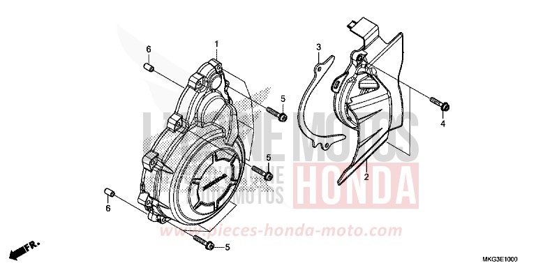 A.C. GENERATOR COVER for CMX500 MAT AXIS GRAY METALLIC (NH303) from 2019