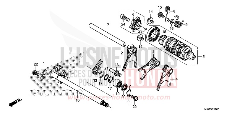 GEARSHIFT DRUM for REBEL MAT AXIS GRAY METALLIC (NH303) from 2019