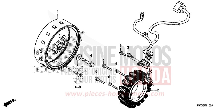 GENERATOR for CMX500 MILLENNIUM RED (R263) from 2019