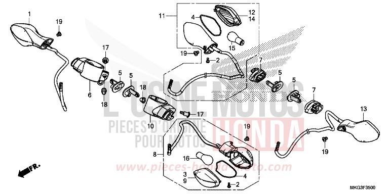 WINKER for CMX500 MILLENNIUM RED (R263) from 2019