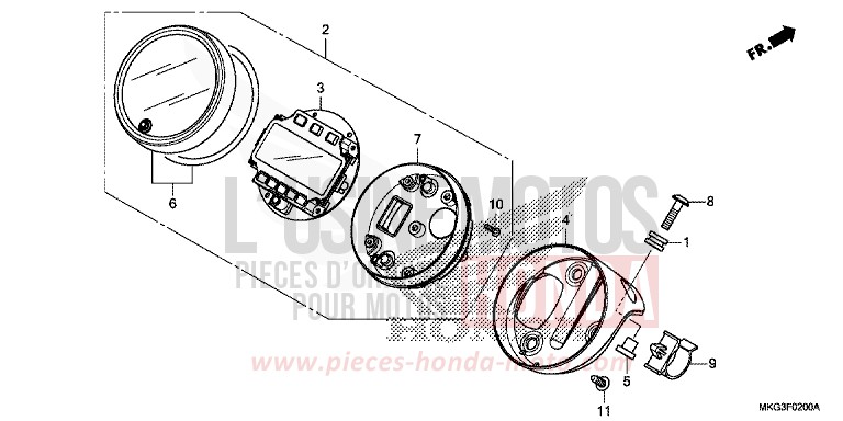 METER for CMX500 PEARL CADET GRAY (NHB95) from 2019