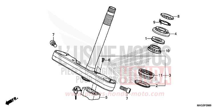 STEERING STEM for CMX500 PEARL CADET GRAY (NHB95) from 2019