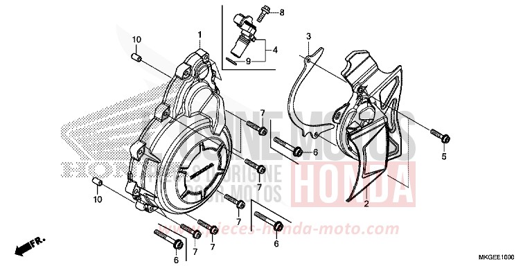 A.C. GENERATOR COVER for CMX500 MAT AXIS GRAY METALLIC (NH303) from 2022