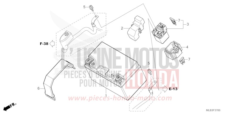 BATTERIE for CB750A GRAPHITE BLACK (NHB01) from 2023