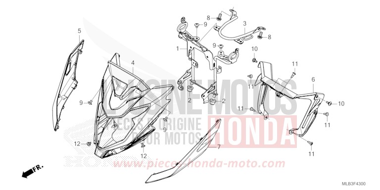 AUVENT PHARE for CB750A MAT GOLDFINCH YELLOW (Y242) from 2023