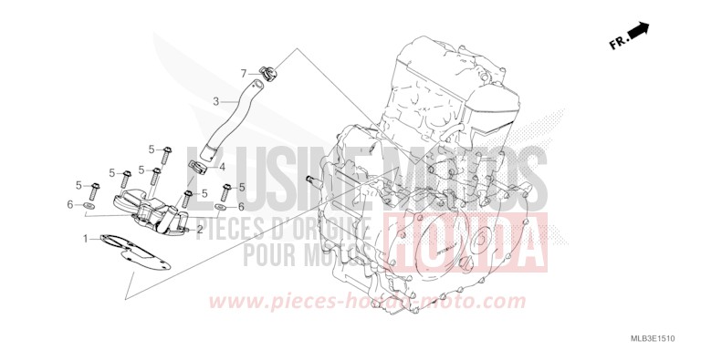 COUVERCLE DE RENIFLARD for CB750A MAT IRIDIUM GRAY METALLIC (NHC64) from 2023