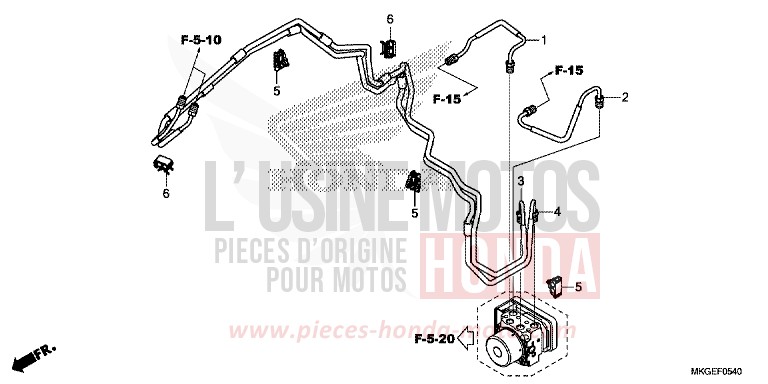 BRAKE PIPE for CMX500 MAT JEANS BLUE MATALLIC (PB417) from 2022