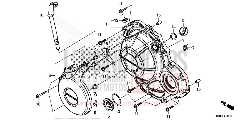 RIGHT CRANKCASE COVER for CMX500 PEARL ORGANIC GREEN (GY157) from 2022