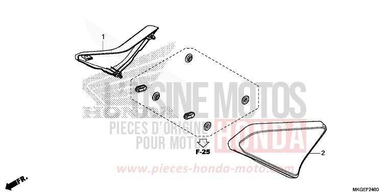 SIDE COVER for CMX500 PEARL ORGANIC GREEN (GY157) from 2022