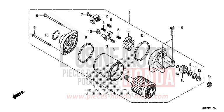 STARTING MOTOR for CBR650F MILLENNIUM RED (R263) from 2017
