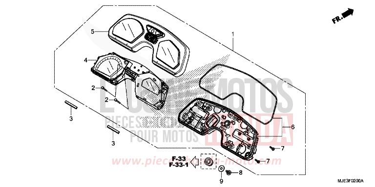 METER for CBR650F MILLENNIUM RED (R263) from 2017